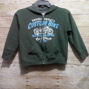 Hanes green full-zip hoodie sweatshirt